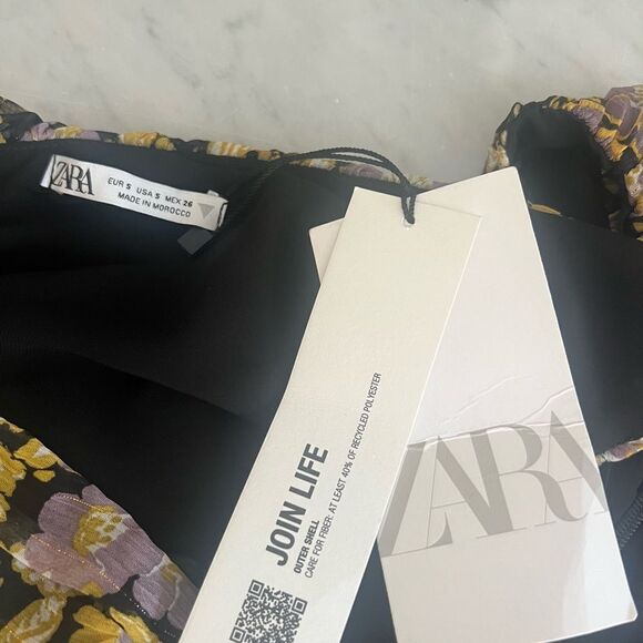 Zara BNWT Floral Dress Size Small Non Smoking - Picture 13 of 15